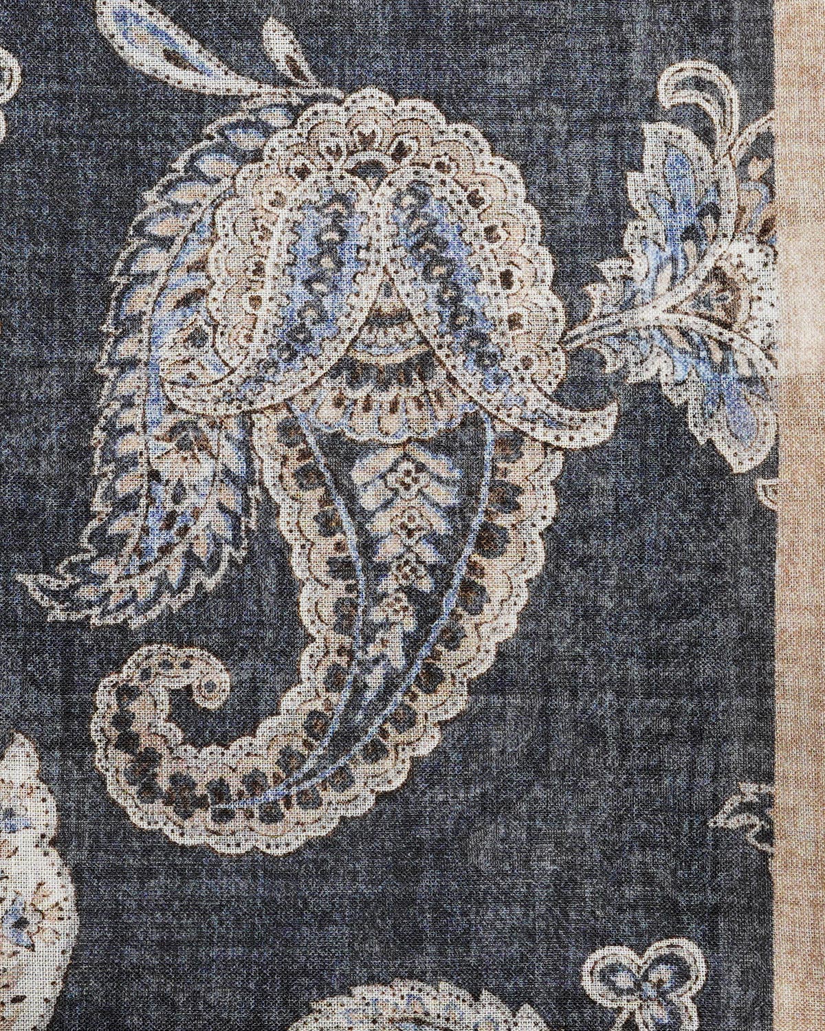 Navy Paisley Cotton Bandana