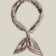 Beige cotton bandana with intricate dark paisley motifs and a muted contrasting border, tied as a neck scarf.
