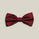 Burgundy silk bow tie with a tonal woven paisley pattern, front view