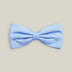 Light blue pre-tied bow tie with a finely textured woven silk finish