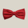Red pre-tied bow tie with a finely textured woven silk finish