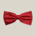 Red pre-tied bow tie with a finely textured woven silk finish