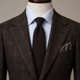 Brown Knitted Cotton Tie on mannequin