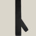 Black knitted tie with a textured surface and classic straight square end