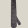 Navy blue woven silk tie with an intricate all-over brown paisley pattern
