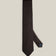 Deep brown woven wool tie with a textured surface and a classic pointed tip.