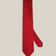 Bright red woven pure silk tie on a neutral background