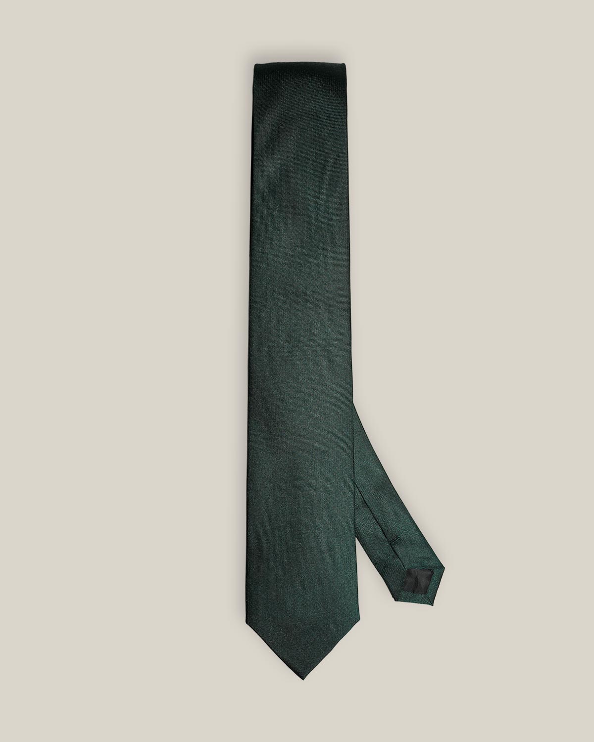 Stockholm Kravatt forest green pure silk tie with a subtle Oxford texture