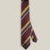 Burgundy Club Stripe Silk Tie — full length view