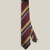 Burgundy Club Stripe Silk Tie — full length view
